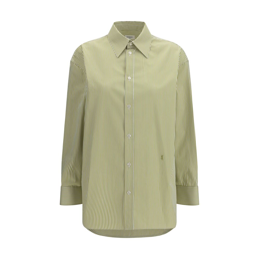 Chemise Saint Laurent en coton à motif bicolore