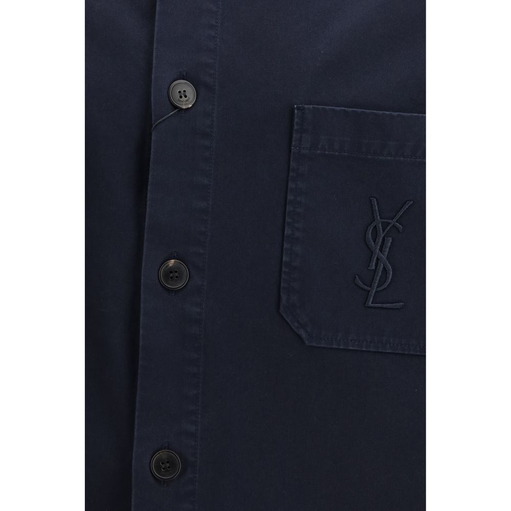 Saint Laurent Blue Denim Jackets for Men detail view