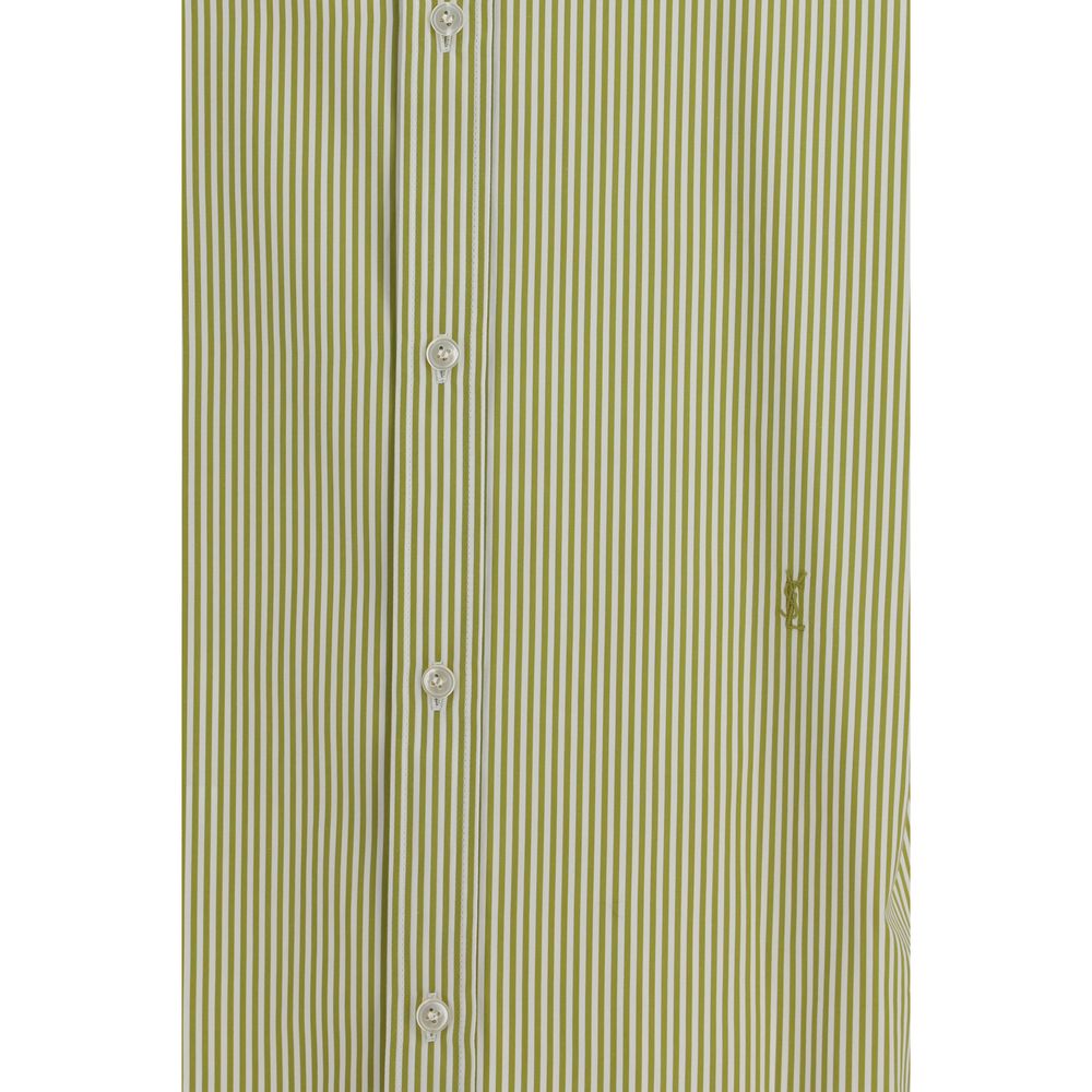 Chemise Saint Laurent en coton à motif bicolore