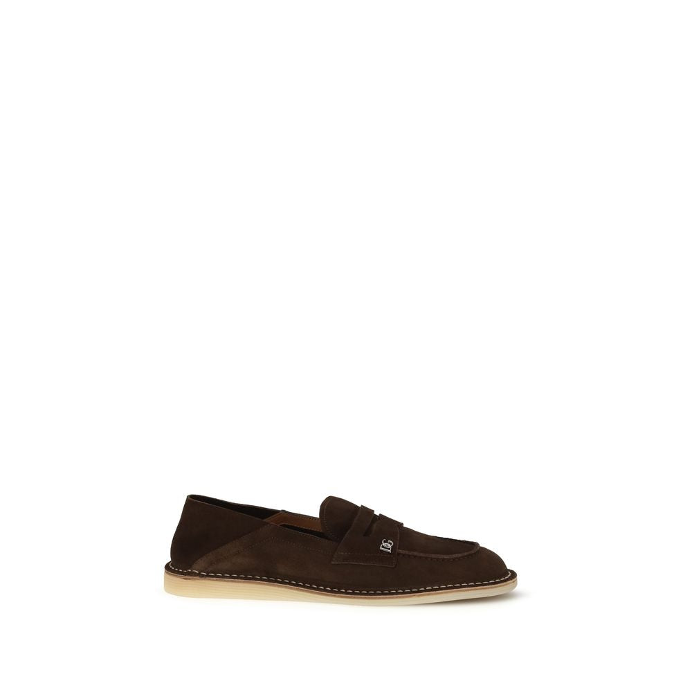 Dolce & Gabbana Brown Slip On Loafers for Men