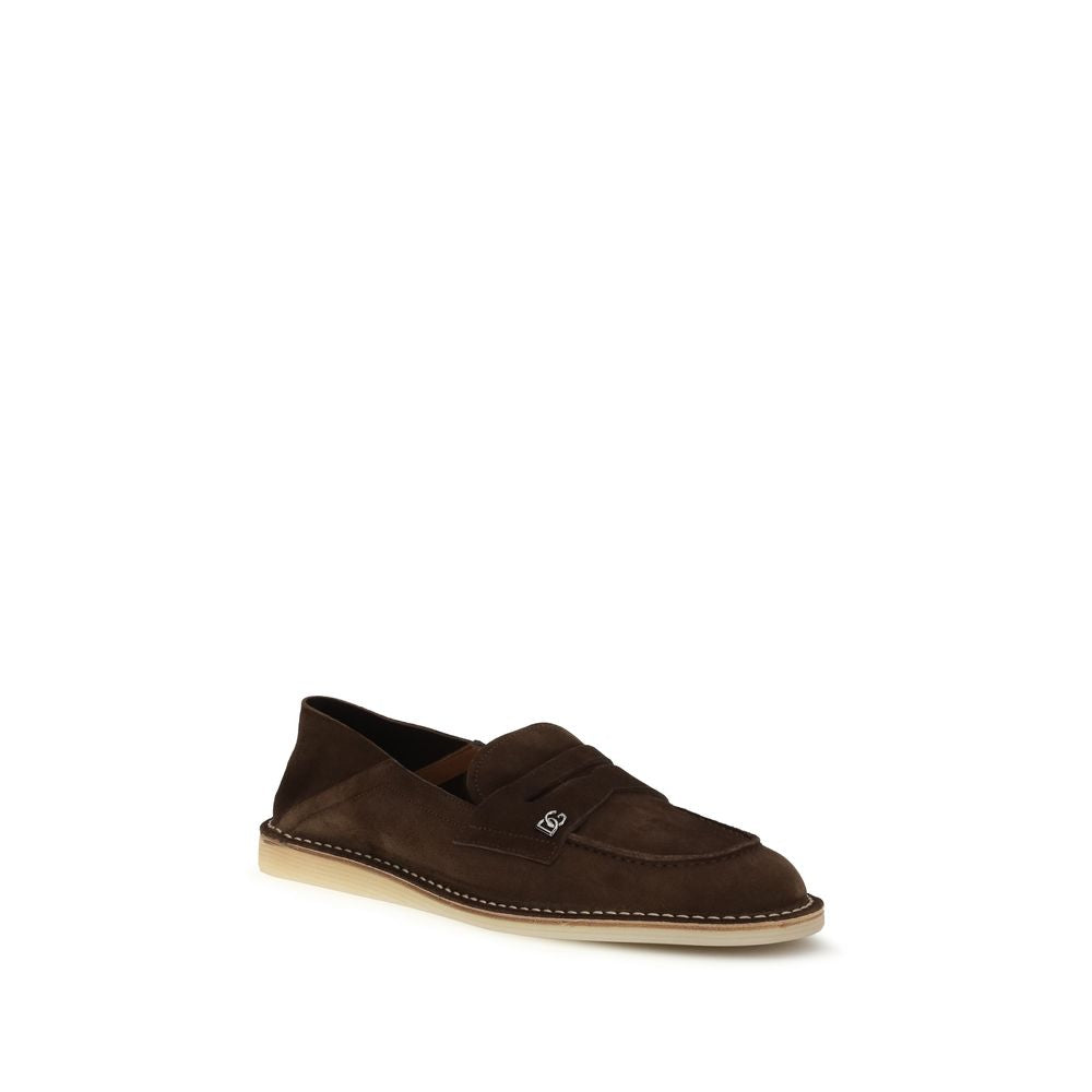 Dolce & Gabbana Brown Slip On Loafers for Men alternate view