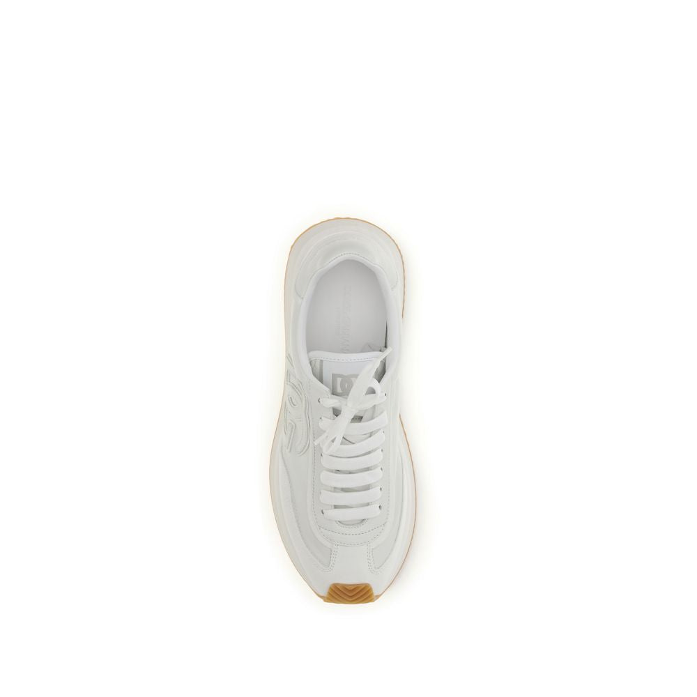 Dolce & Gabbana White Athletic Sneakers for Men side view