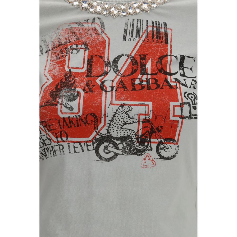 T-shirt en coton gris Dolce & Gabbana