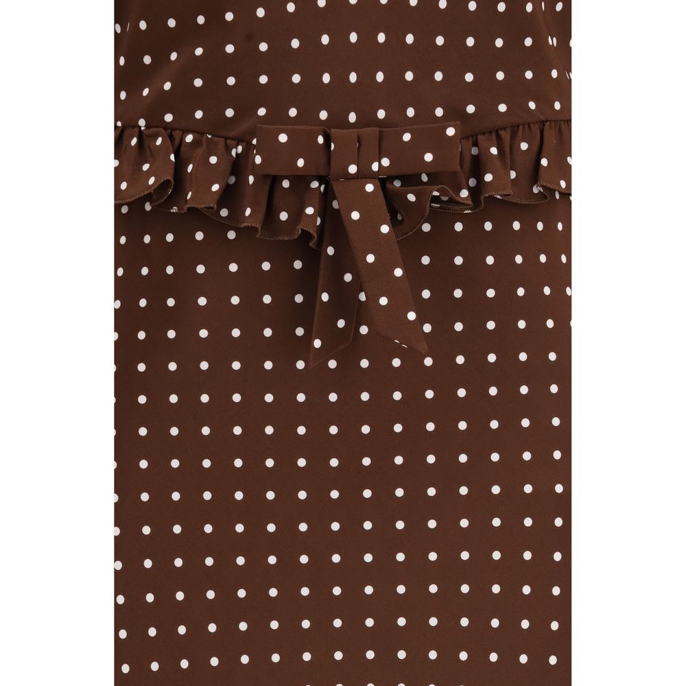 Alessandra Rich Brown Casual Dress for Women detail view