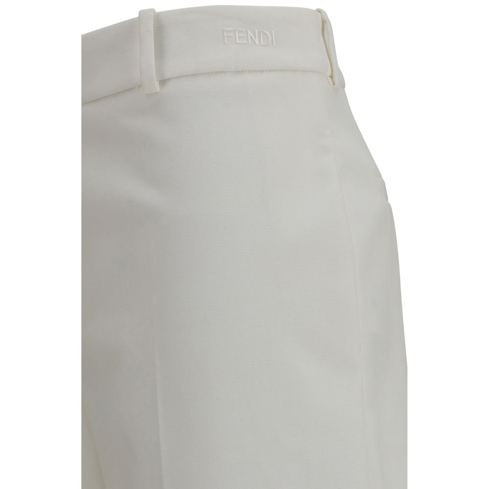 Fendi White Pants for Women detail view