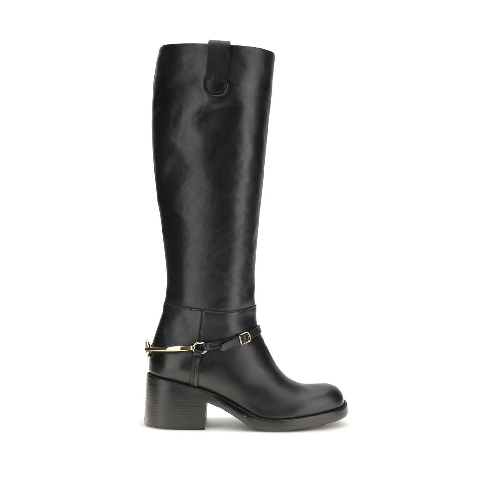Chloé Black Lace Up Boots for Women