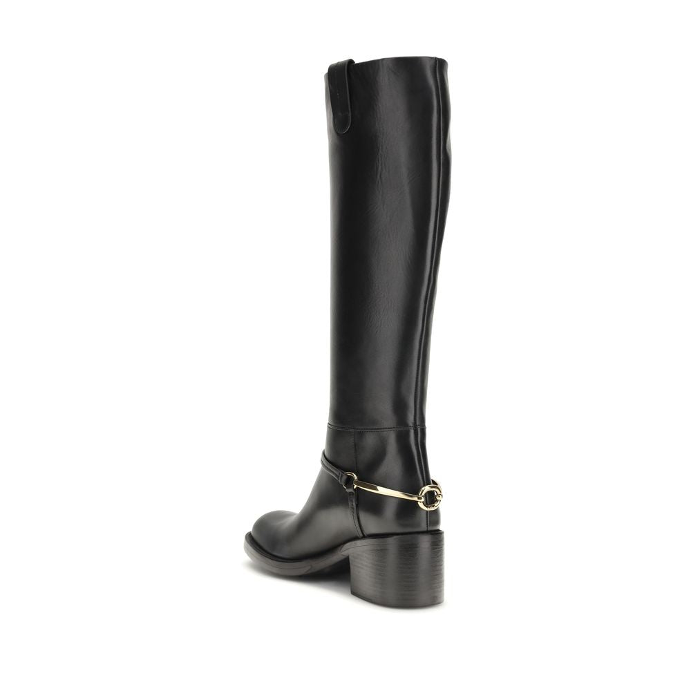 Chloé Black Lace Up Boots for Women detail view