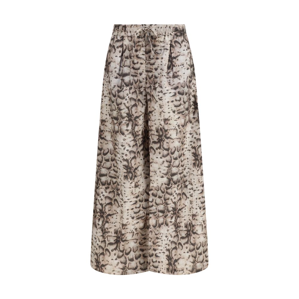Pantalon décontracté en coton multicolore PINKO