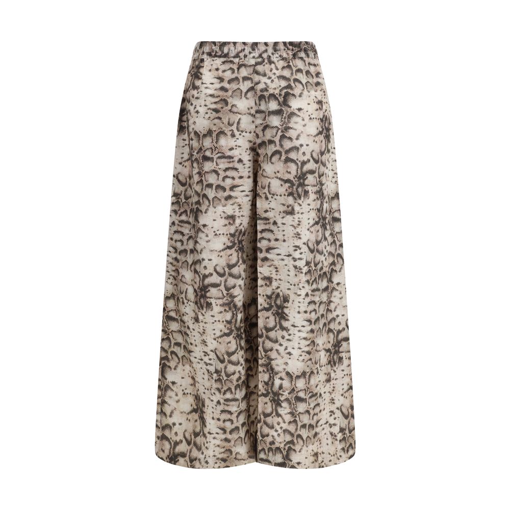 Pantalon décontracté en coton multicolore PINKO