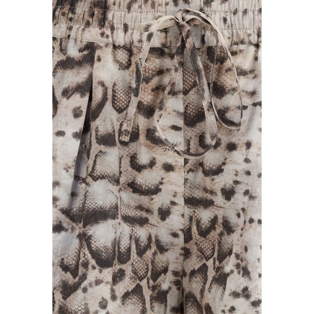 Pantalon décontracté en coton multicolore PINKO