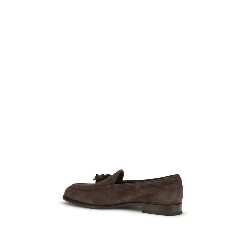 Fratelli Rossetti Brown Slip On Loafers for Men detail view