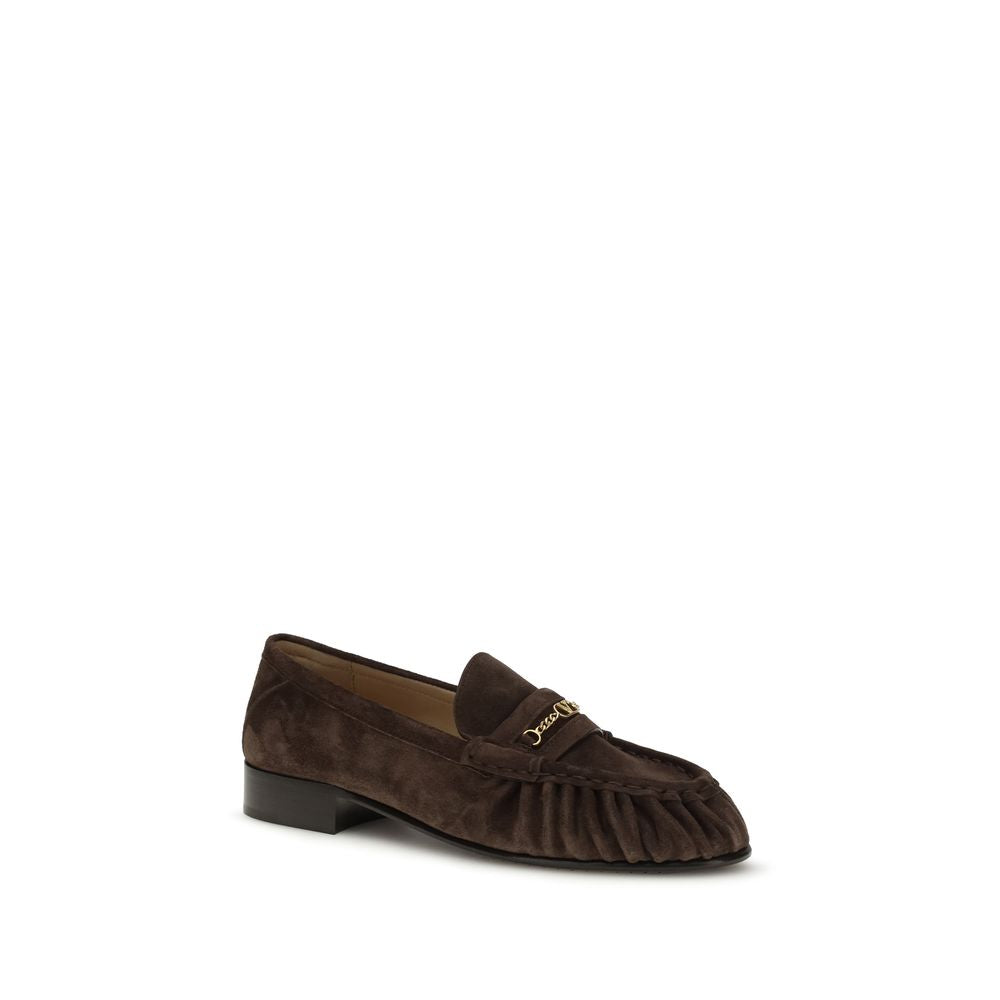 Mocassins à enfiler Valentino Garavani en cuir de veau marron Bos Taurus