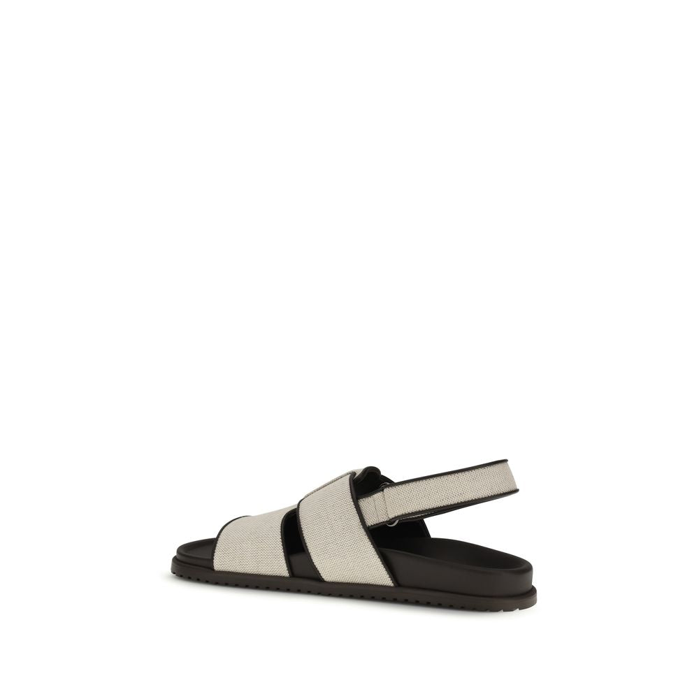 Dolce & Gabbana Beige Cotton Sandals