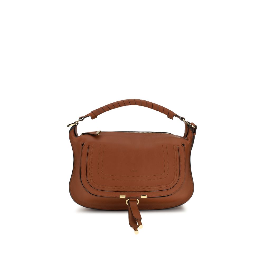 Sac porté épaule Chloé en cuir de veau marron Bos Taurus