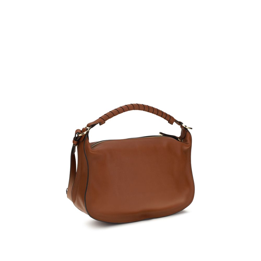 Sac porté épaule Chloé en cuir de veau marron Bos Taurus