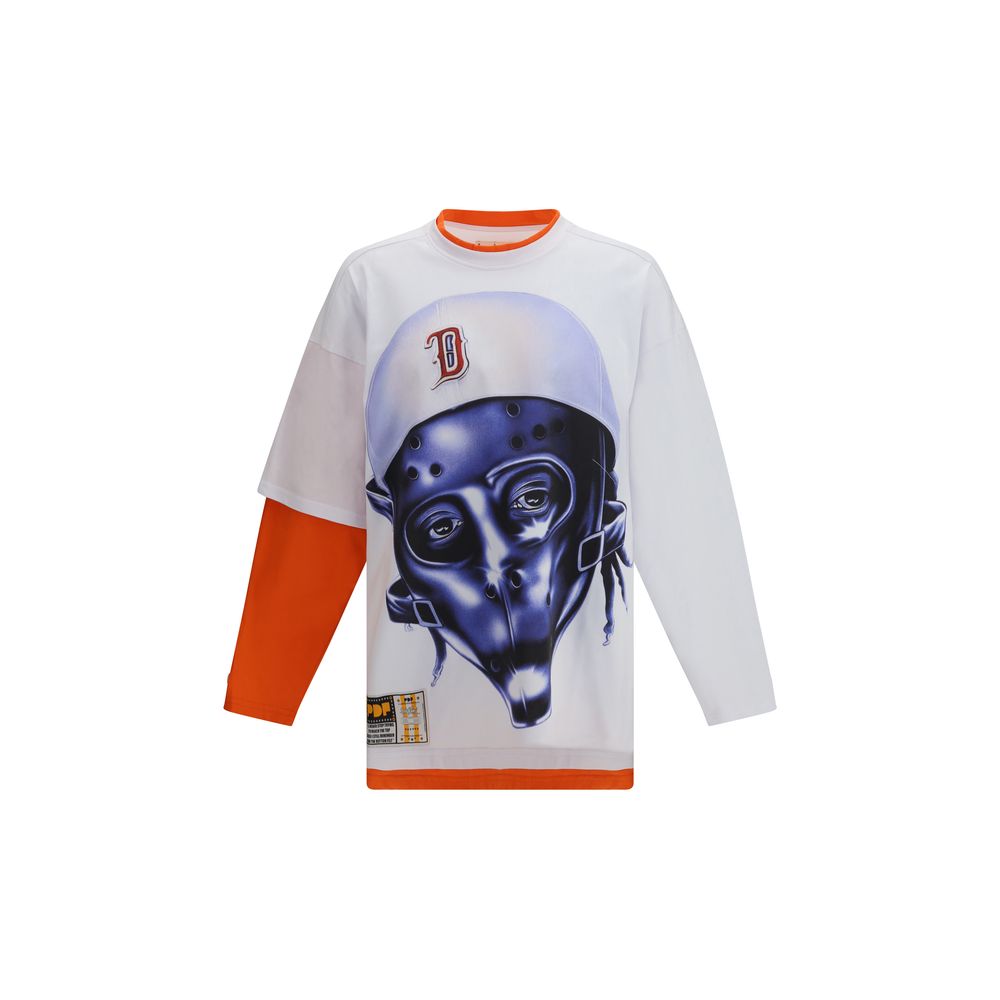 PDF Channel White Long Sleeve T-Shirt for Men
