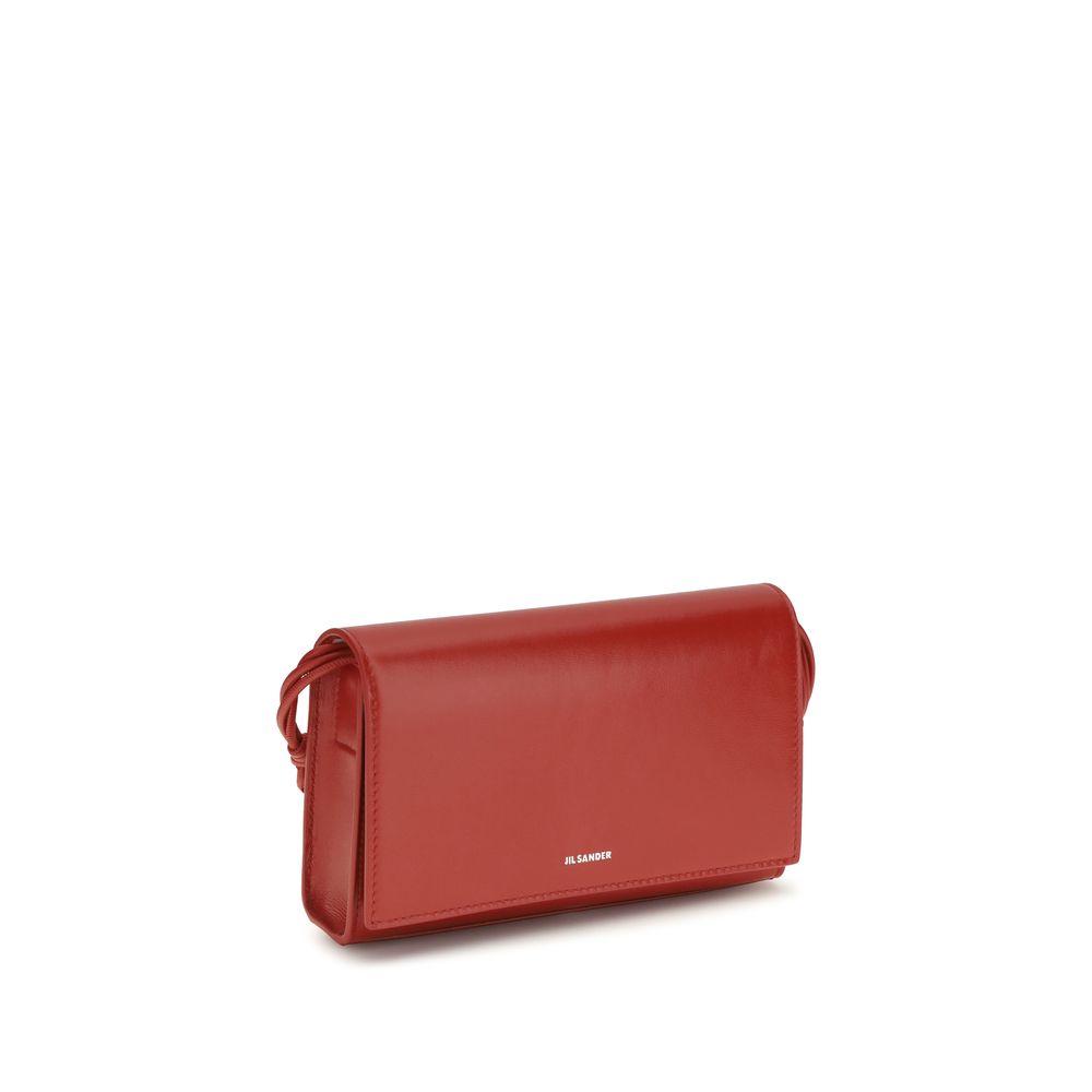 Portefeuille Jil Sander en cuir de veau noir Bos Taurus
