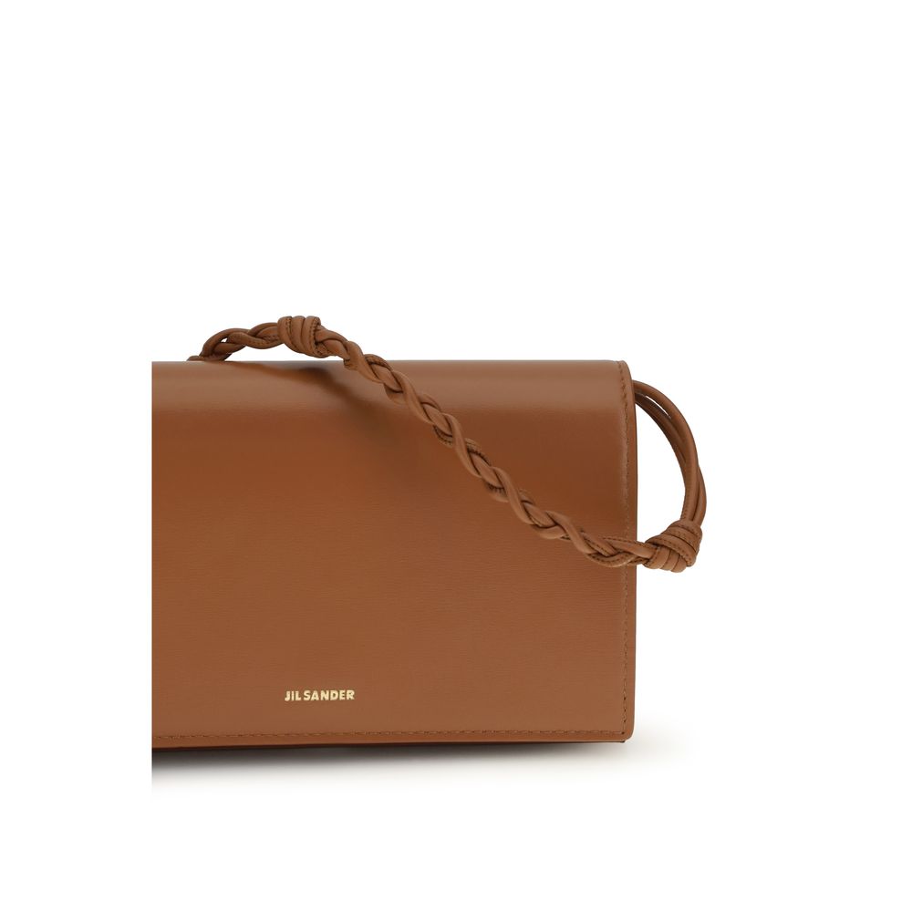 Jil Sander Brown Wallet for Women side view