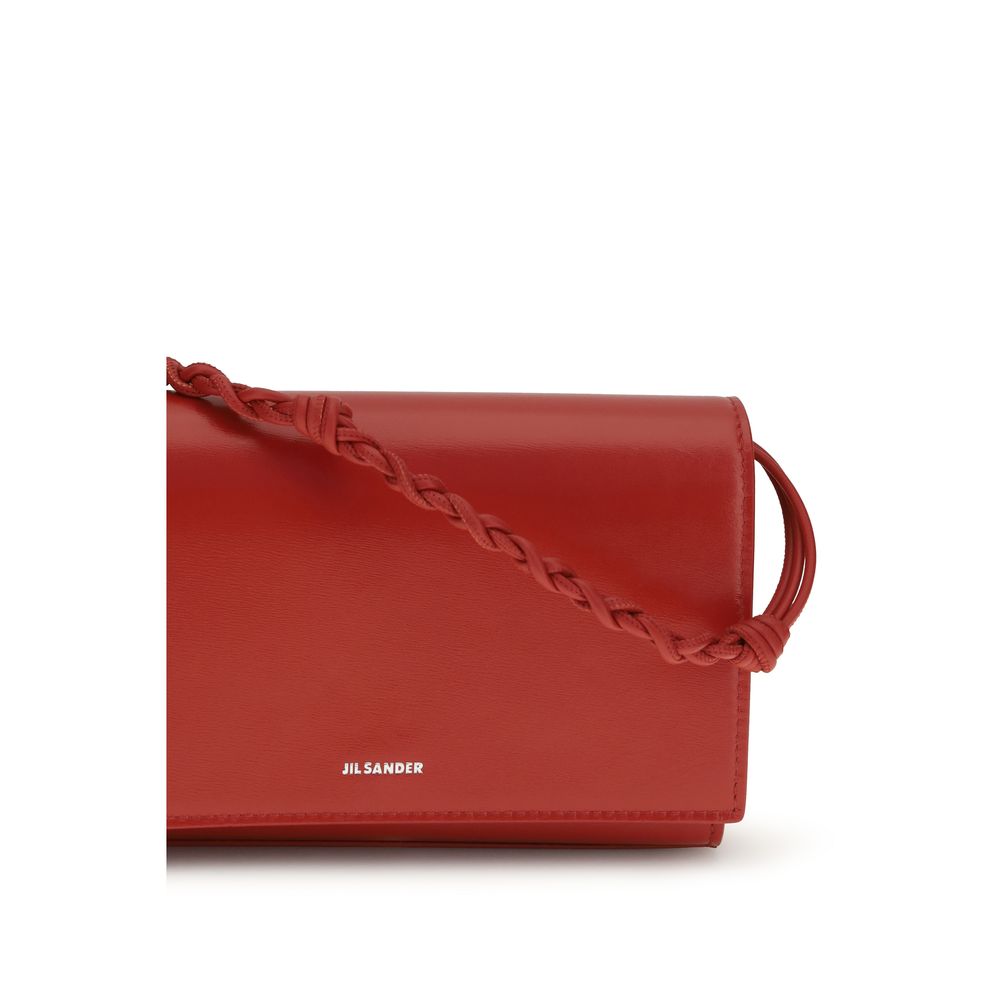 Portefeuille Jil Sander en cuir de veau noir Bos Taurus