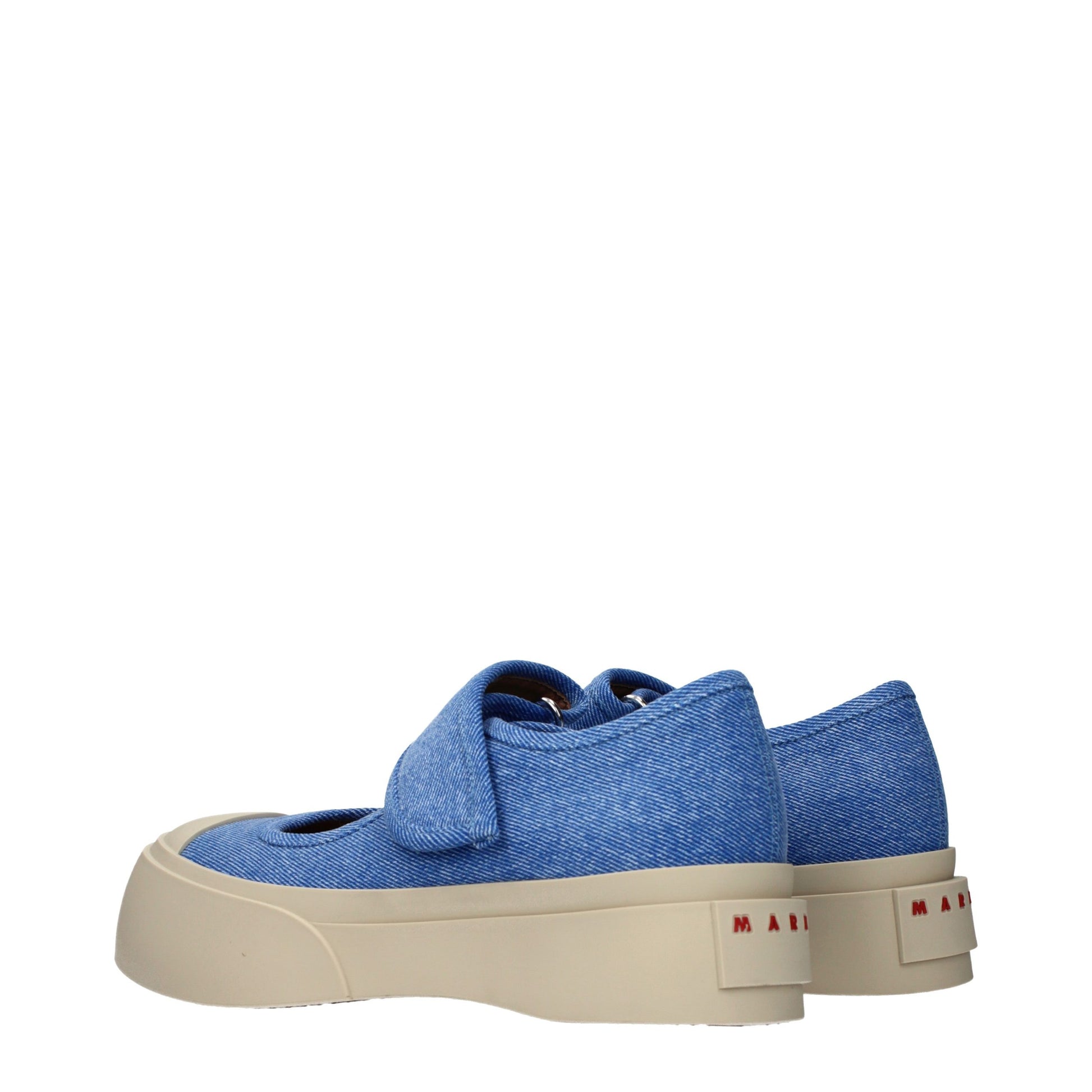 Baskets basses Marni en tissu bleu