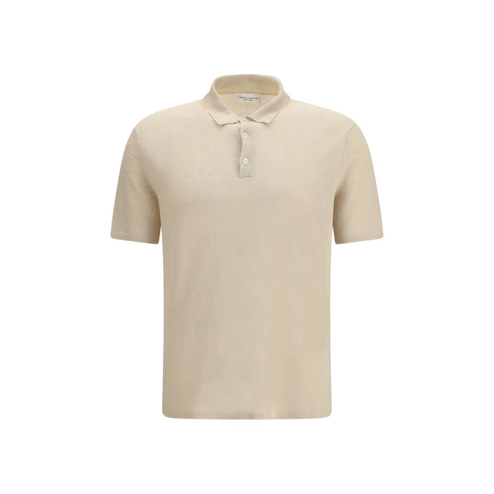 Polo en lin beige Roberto Collina