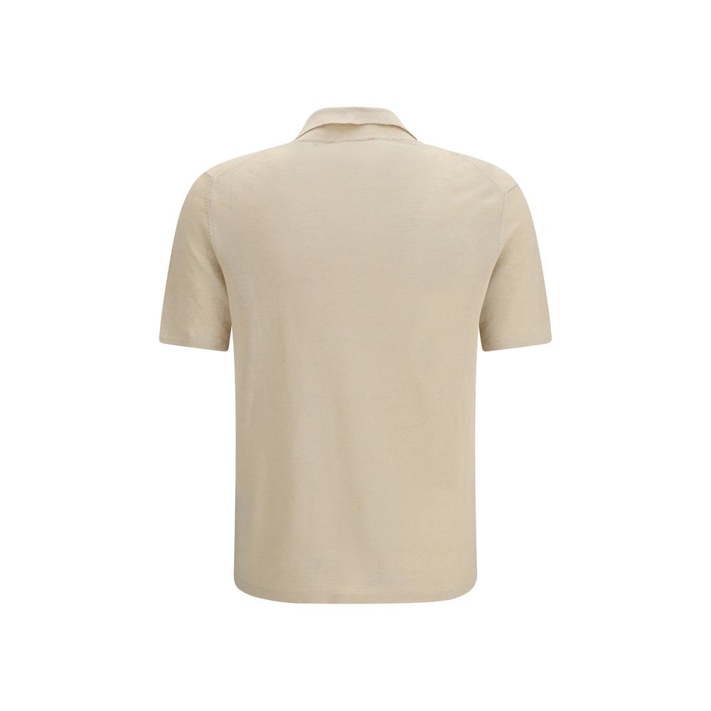 Polo en lin beige Roberto Collina