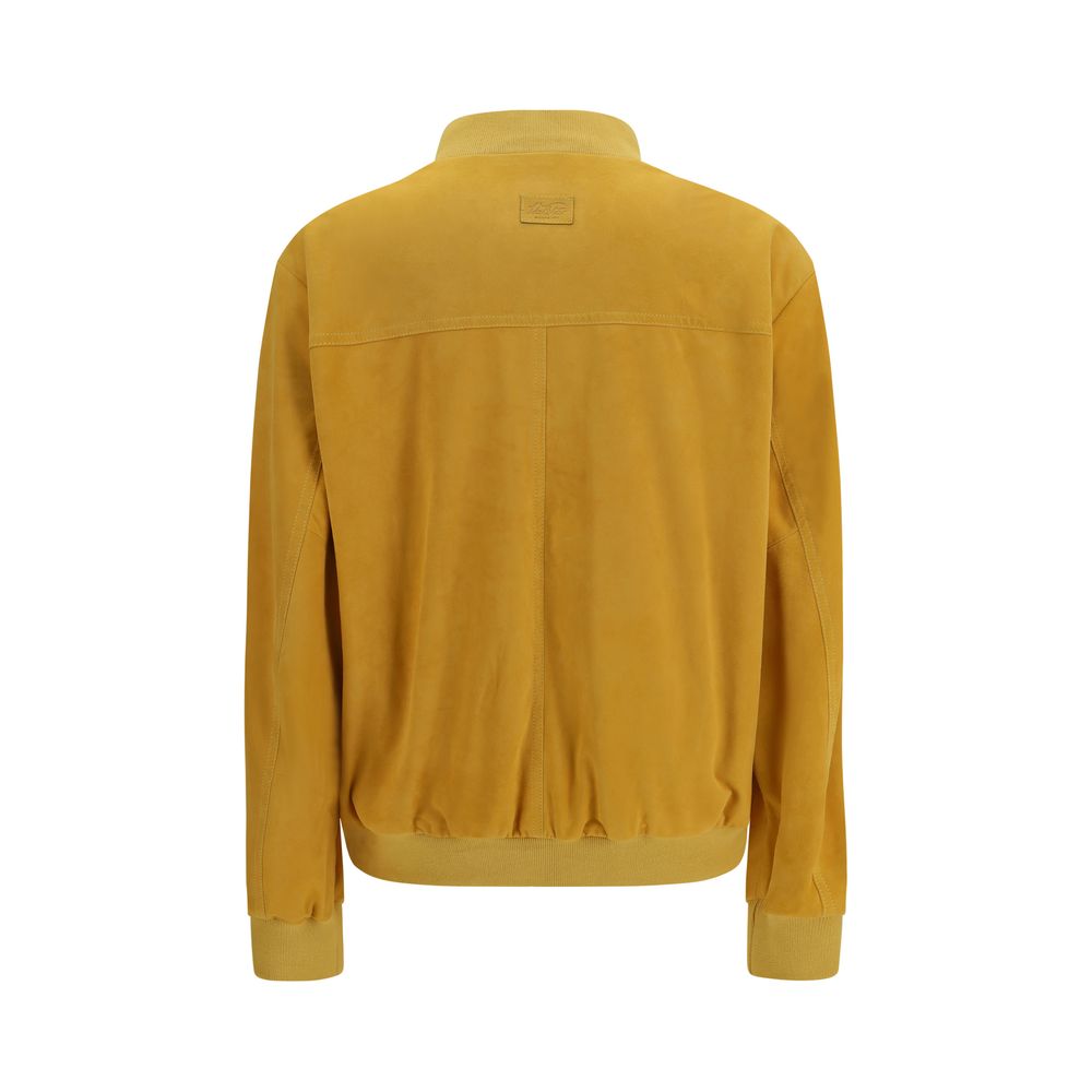 Blouson bomber bicolore en chèvre Valstar