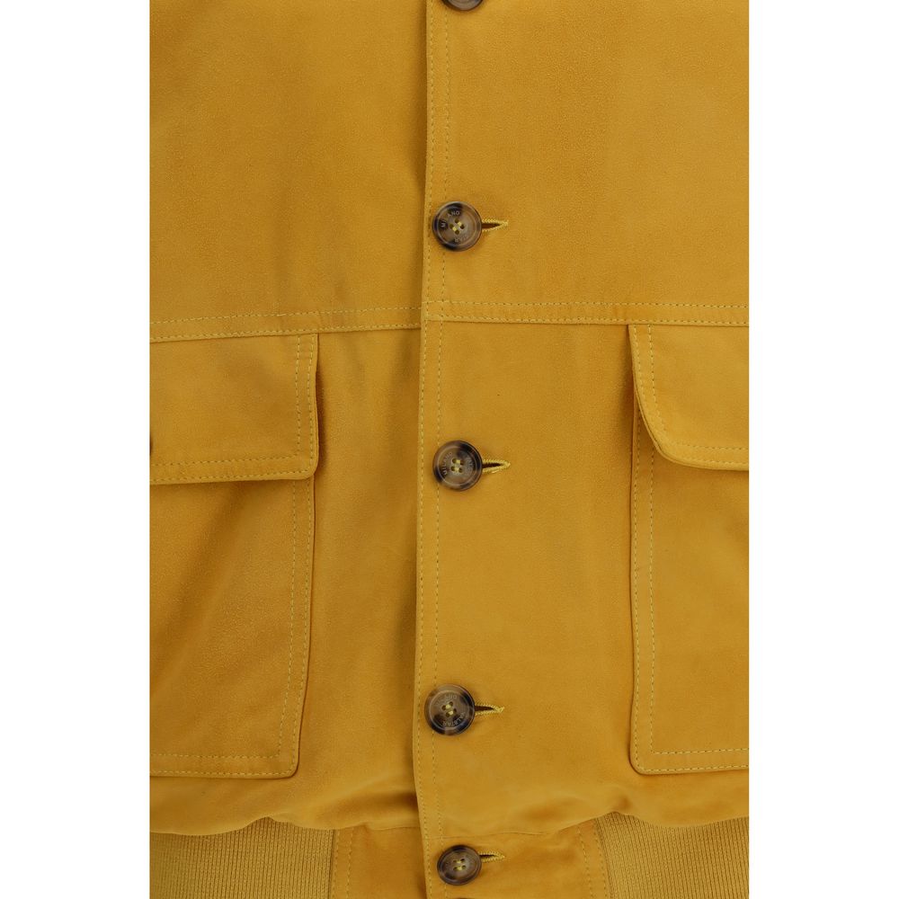 Blouson bomber bicolore en chèvre Valstar