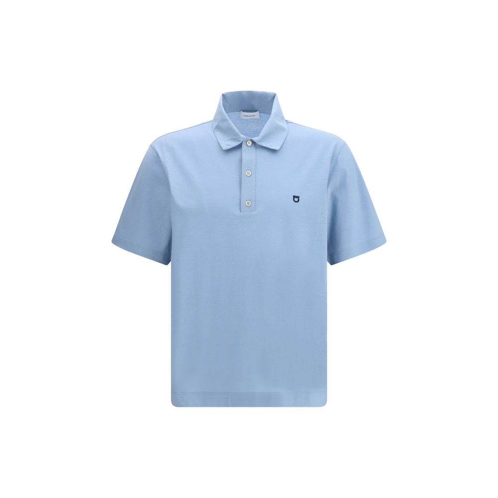 Ferragamo Blue Polo Shirt for Men