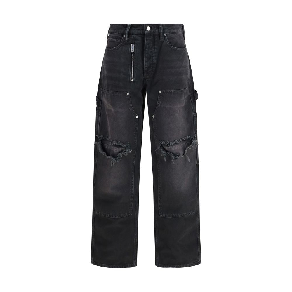 Pantalon cargo en coton noir Alexander Wang