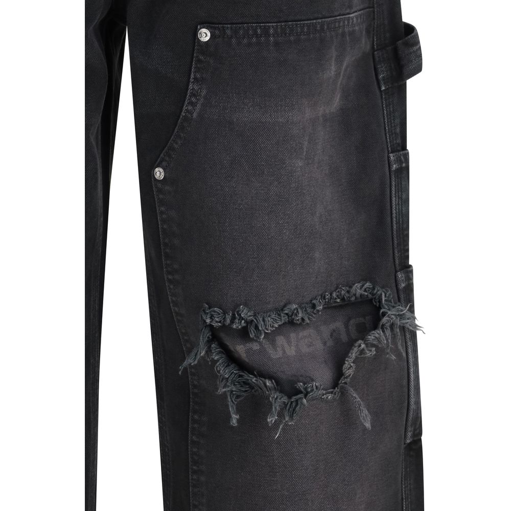 Pantalon cargo en coton noir Alexander Wang
