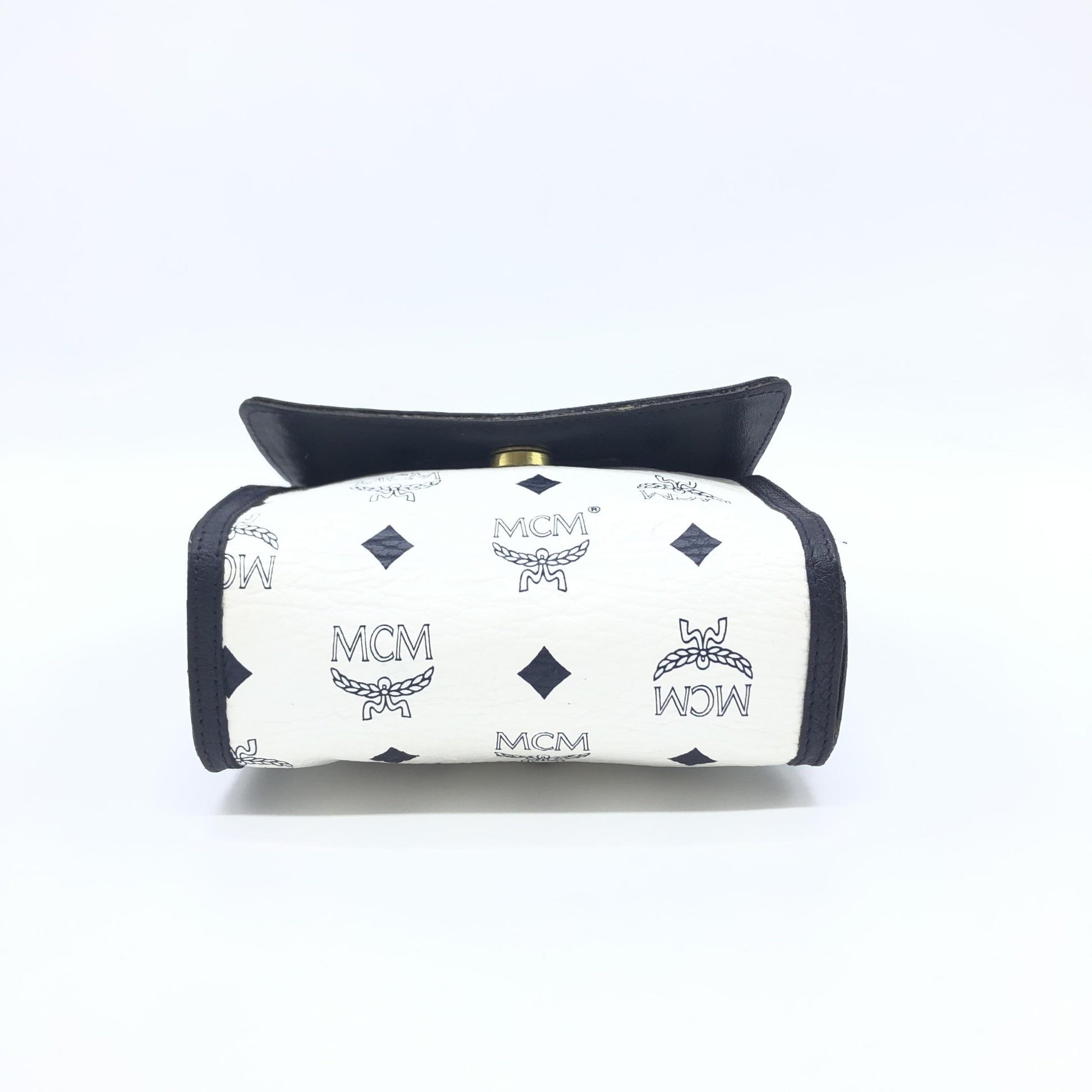 Mini sac bandoulière MCM Visetos blanc