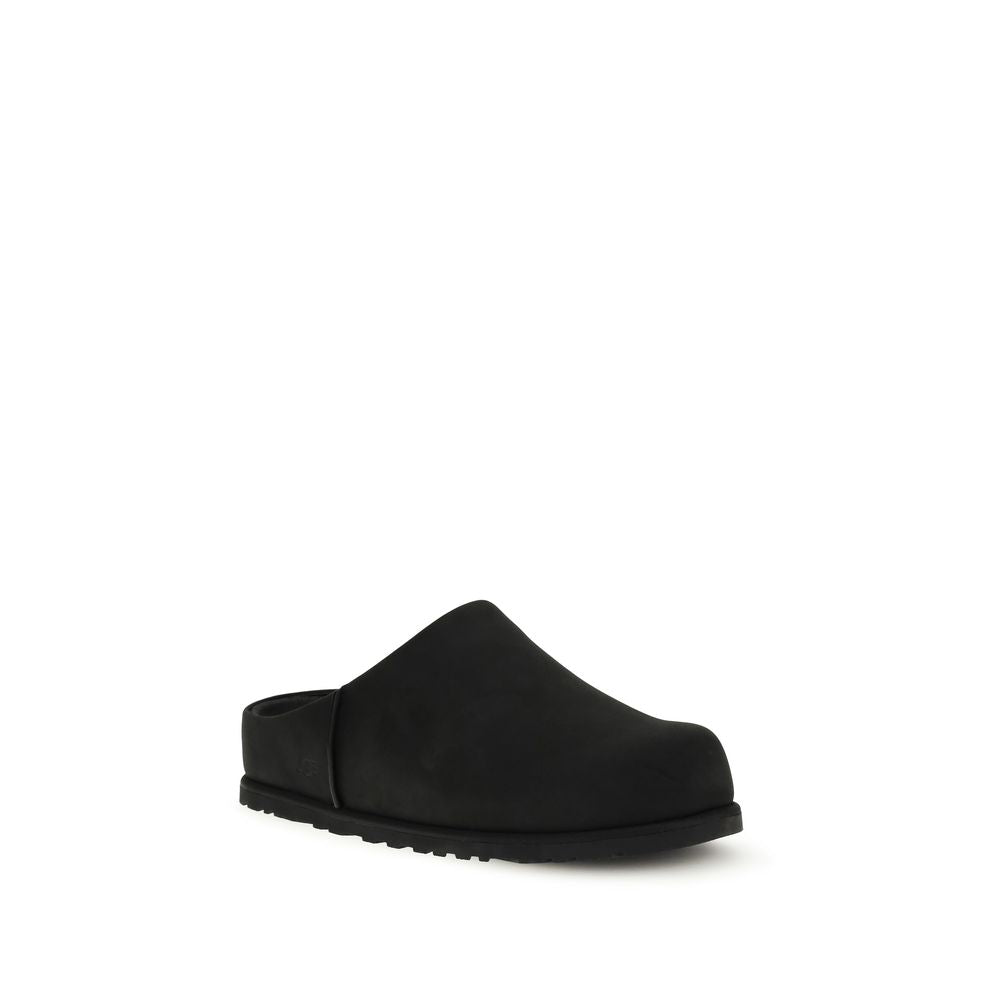 Mules UGG en cuir de veau noir Bos Taurus