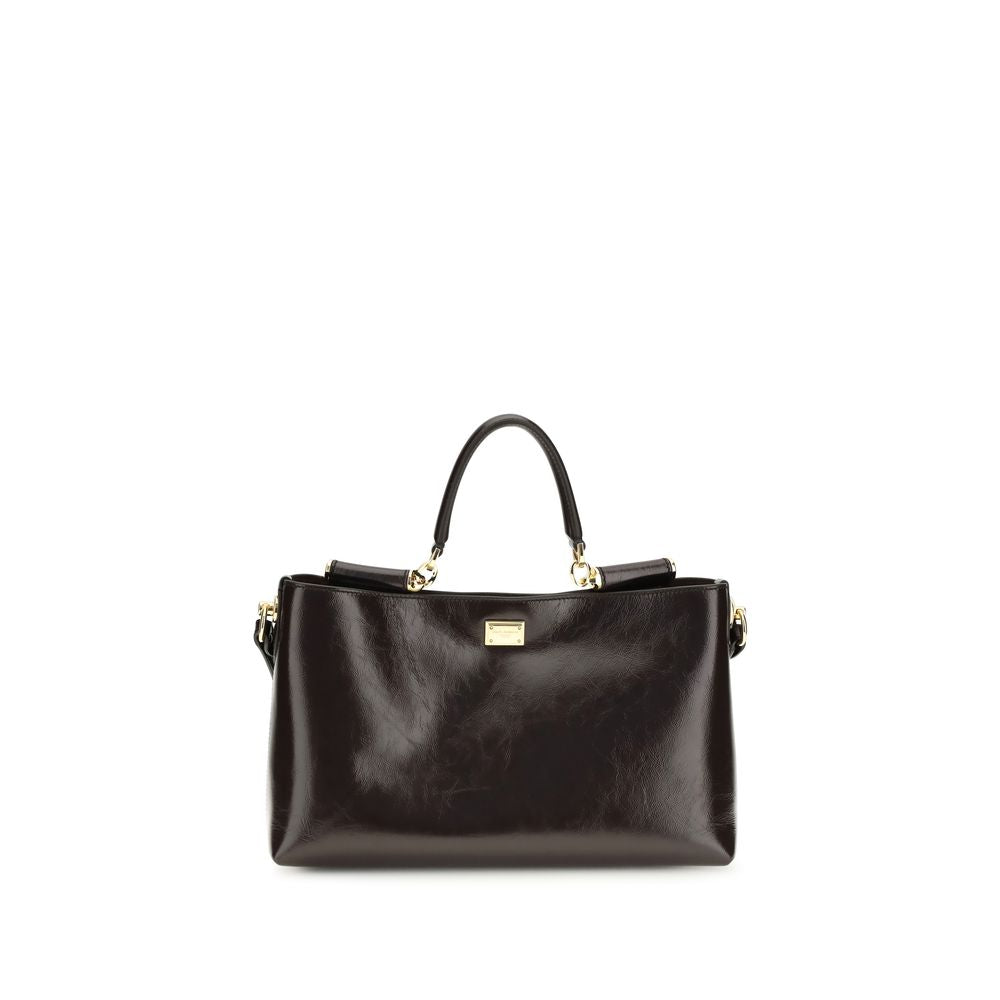 Sac à bandoulière Dolce & Gabbana en cuir de veau marron Bos Taurus