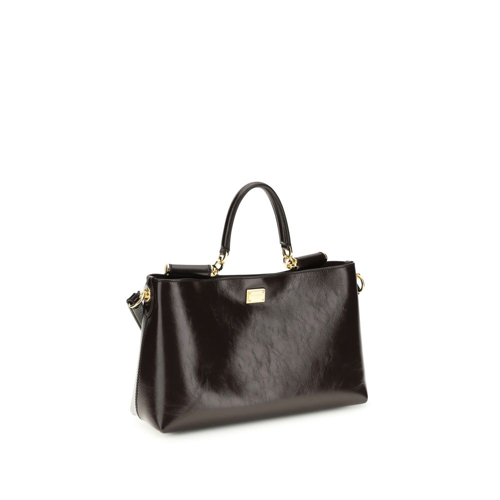 Sac à bandoulière Dolce & Gabbana en cuir de veau marron Bos Taurus