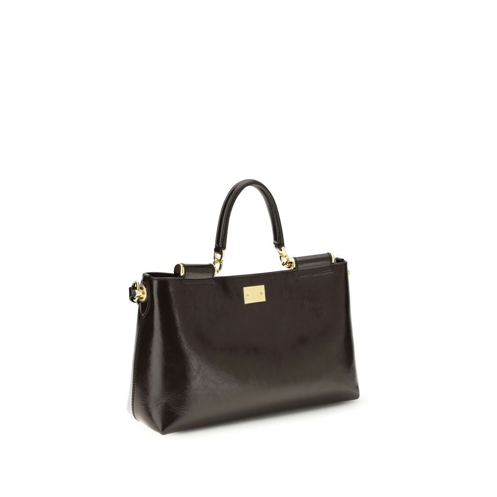 Sac à bandoulière Dolce & Gabbana en cuir de veau marron Bos Taurus