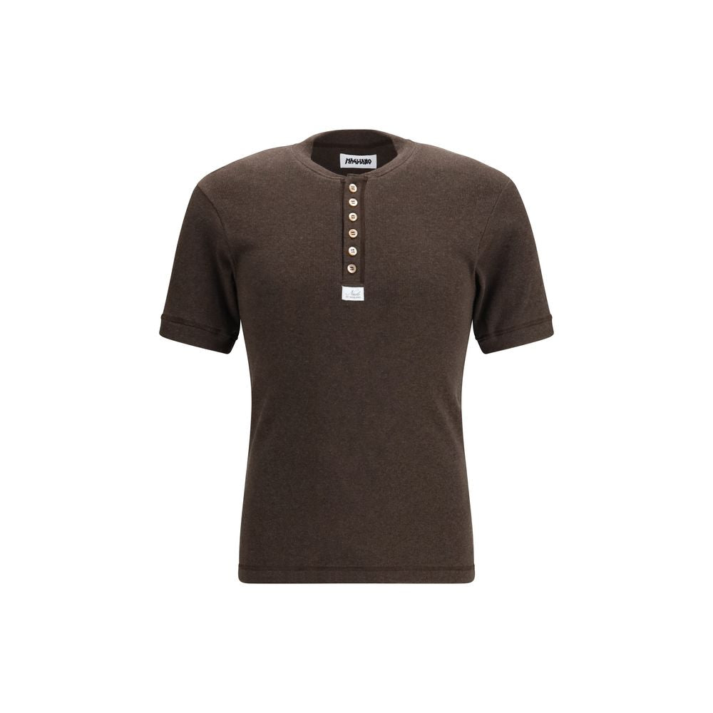 T-shirt en coton marron Magliano