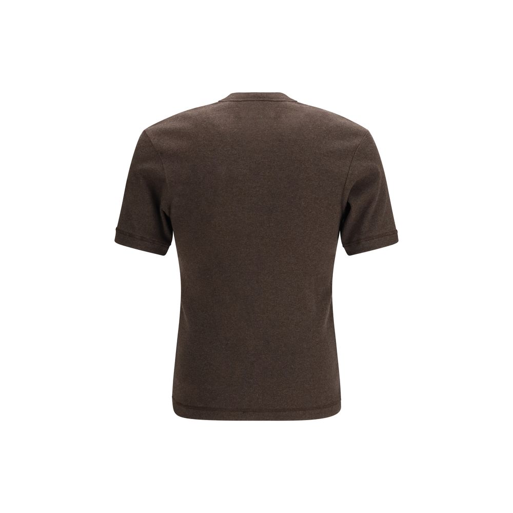 T-shirt en coton marron Magliano