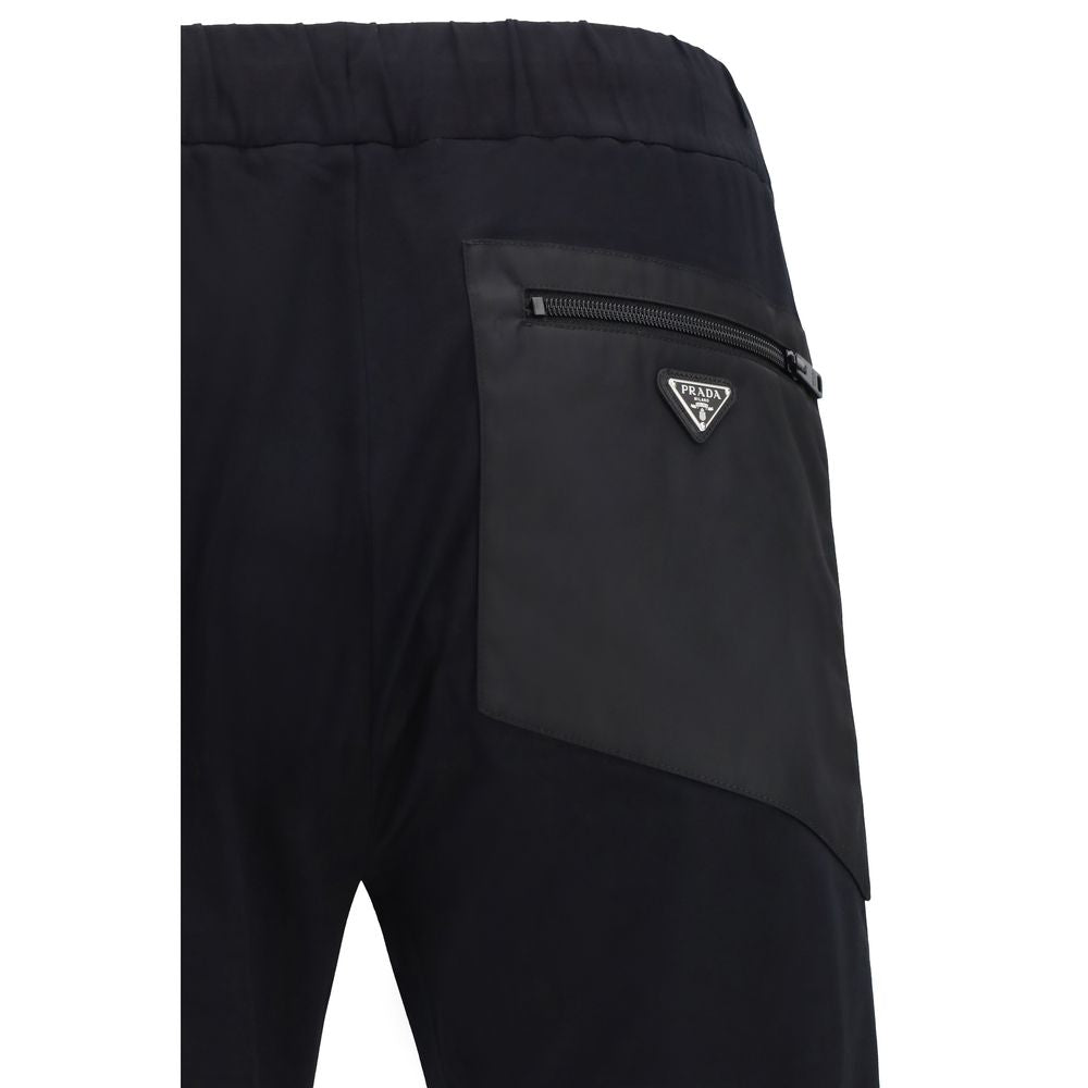Pantalon de sport Prada en nylon noir