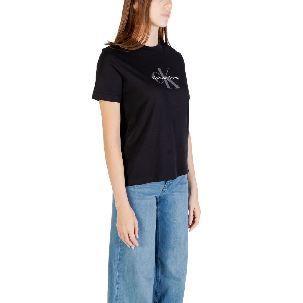 Calvin Klein Jeans Black T-Shirt for Women side view