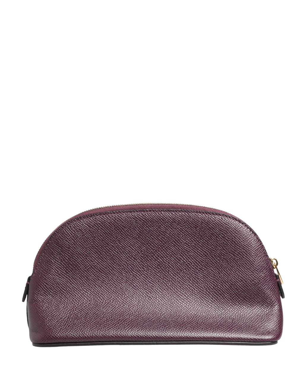 Dolce & Gabbana Portefeuille en cuir violet foncé avec logo DG et fermeture éclair