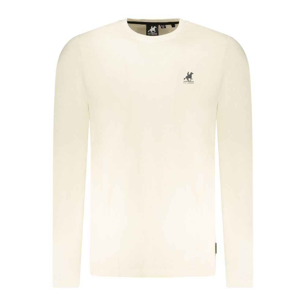 T-shirt en coton beige grand modèle pour homme U.S.