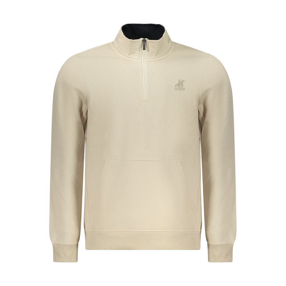 Sweat-shirt homme en polyester beige grand format des États-Unis
