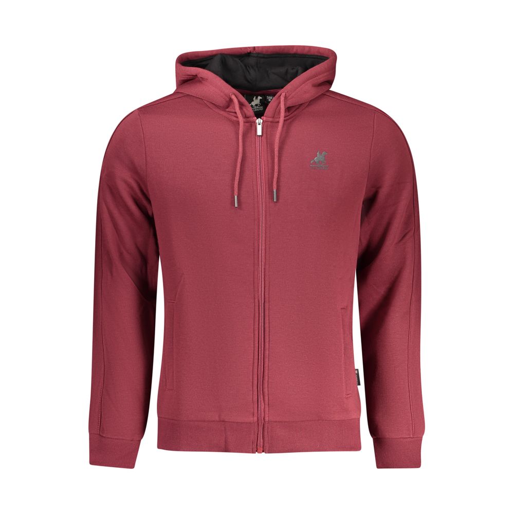 Sweat-shirt rouge en coton pour homme U.S. Grand