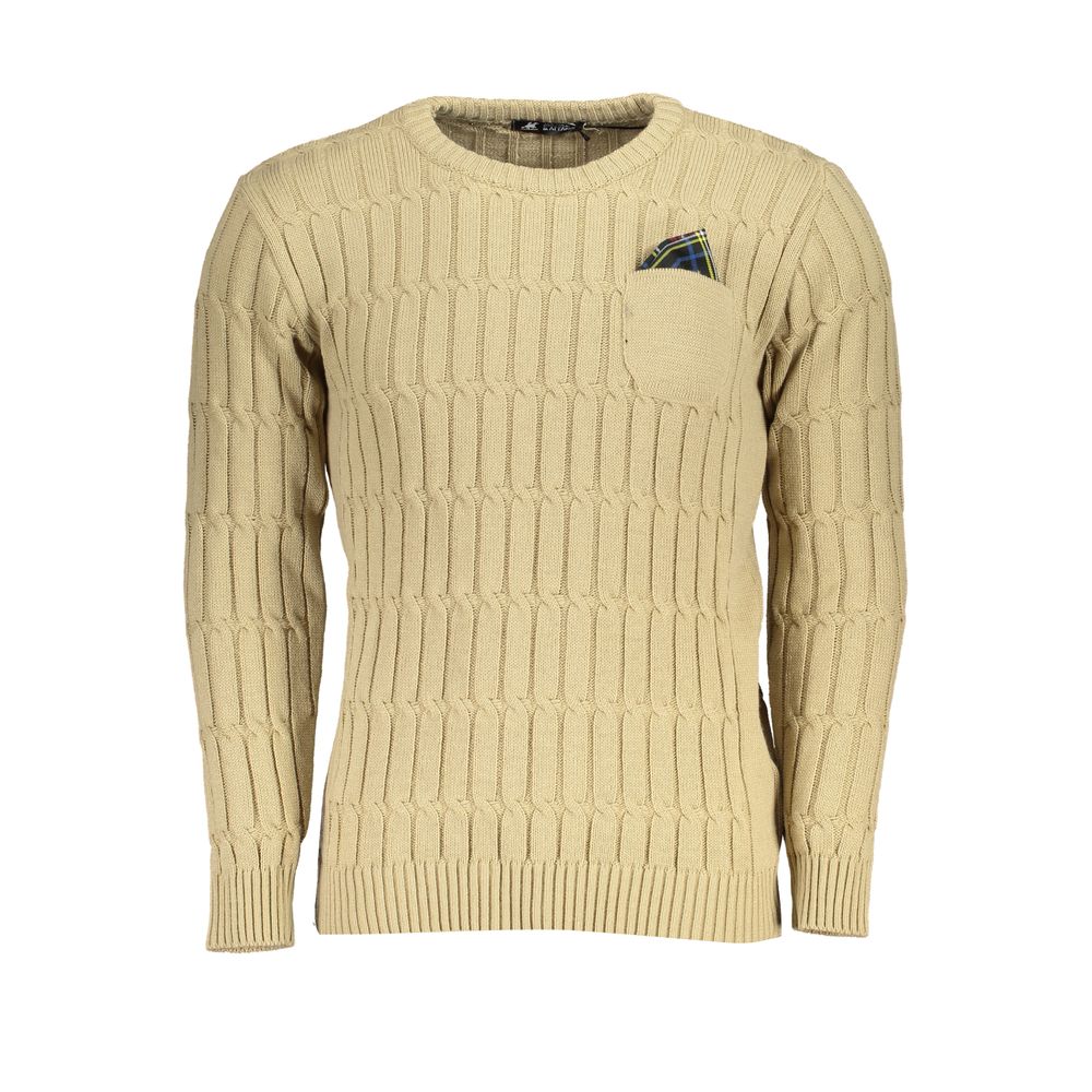 U.S. Grand Beige Acrylic Men Sweater
