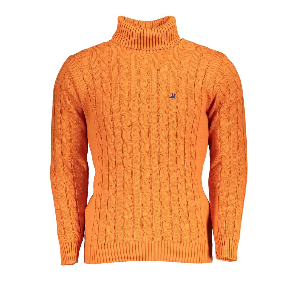 U.S. Grand Arancione Acrylic Men Sweater