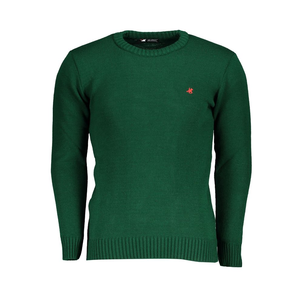 U.S. Grand Green Acrylic Men's Sweater