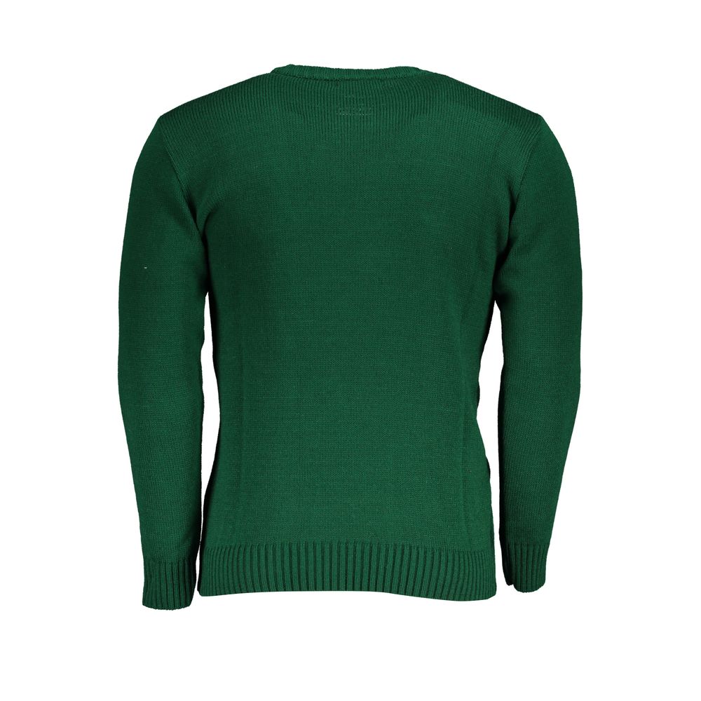 U.S. Grand Green Acrylic Men's Sweater