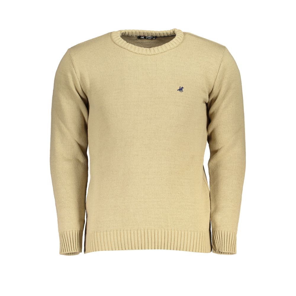 U.S. Grand Beige Acrylic Men's Sweater