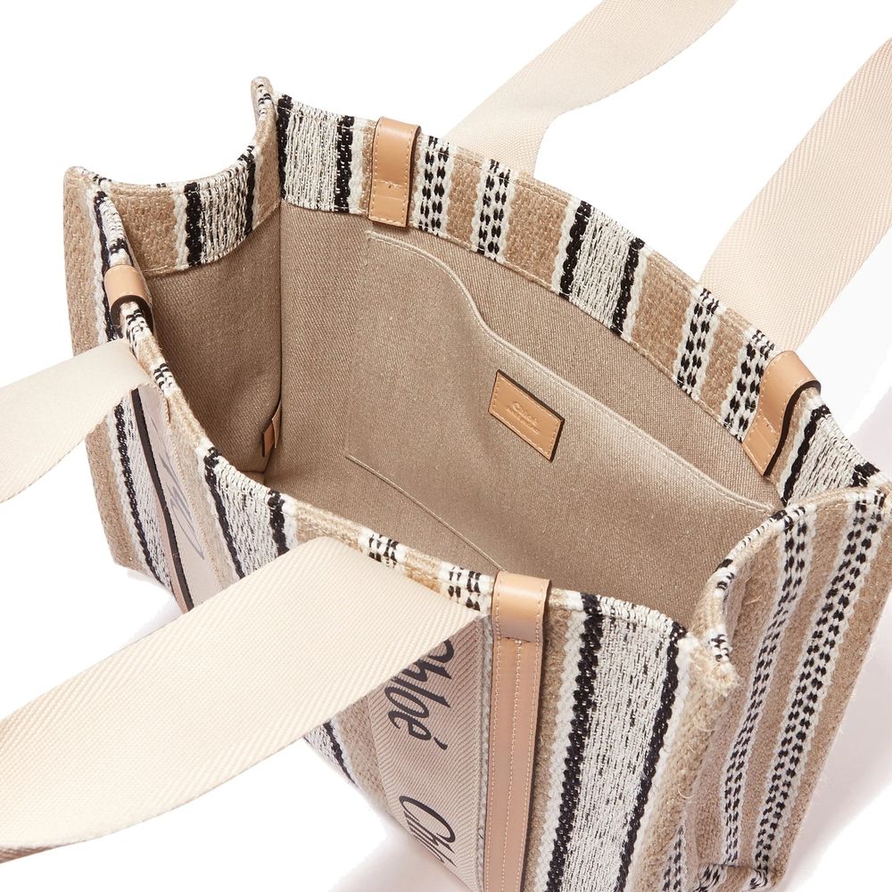 Sac cabas en lin beige Chloé